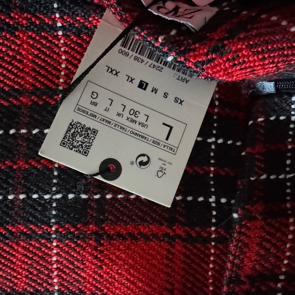 Red and Black Plaid short shorts